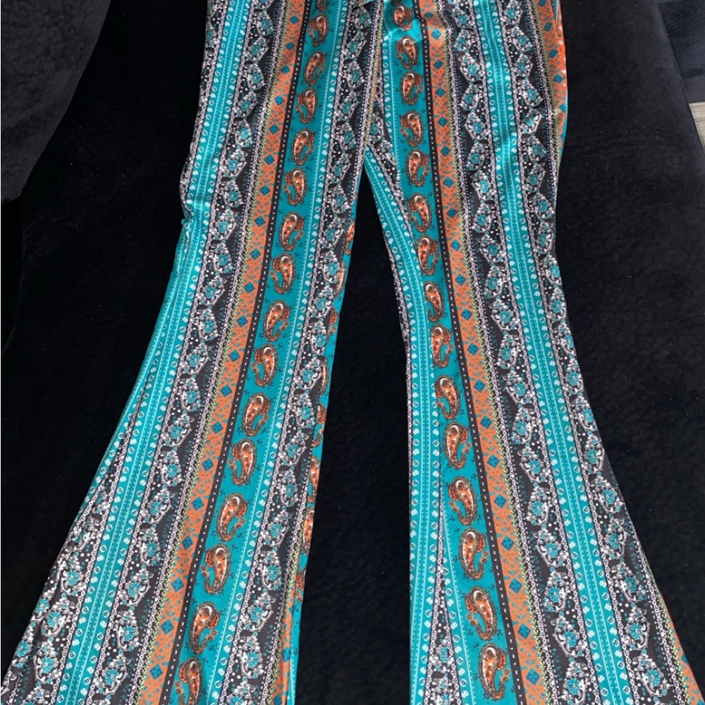 Bohemian Patterned Flare Pants